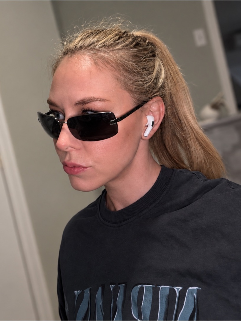 Chanel 4113 Rimless CC Logo Sunglasses Silver Gray 65-15-120 with Box & Pouch - Picture 3 of 14